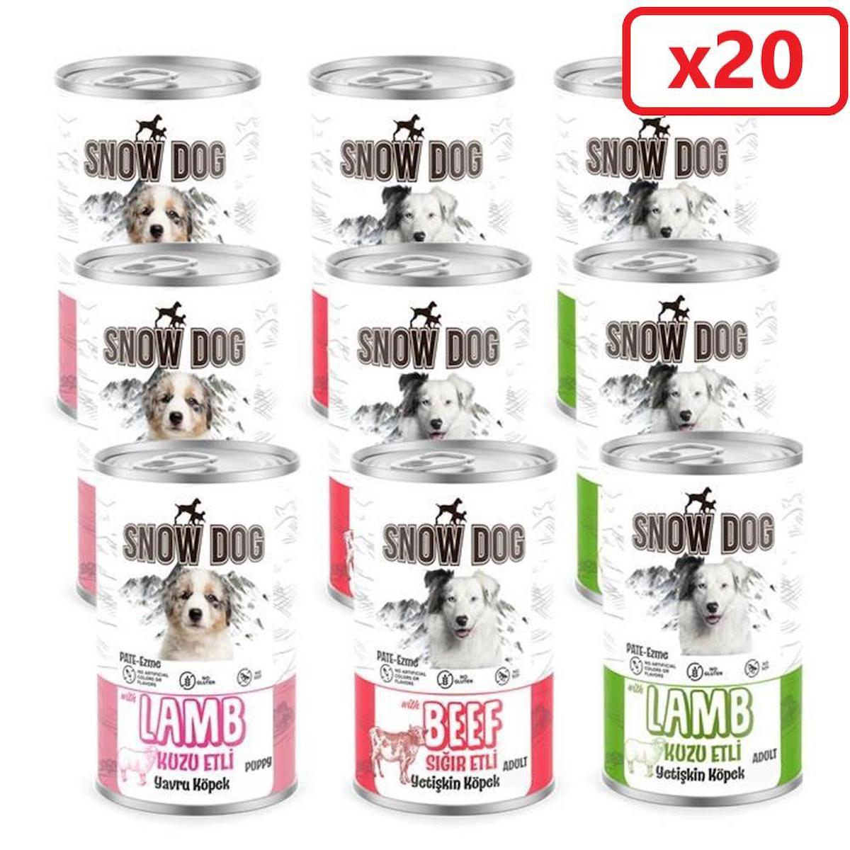 Snow Dog Karışık Yetişkin Yaş Köpek Maması 400 gr 20'li