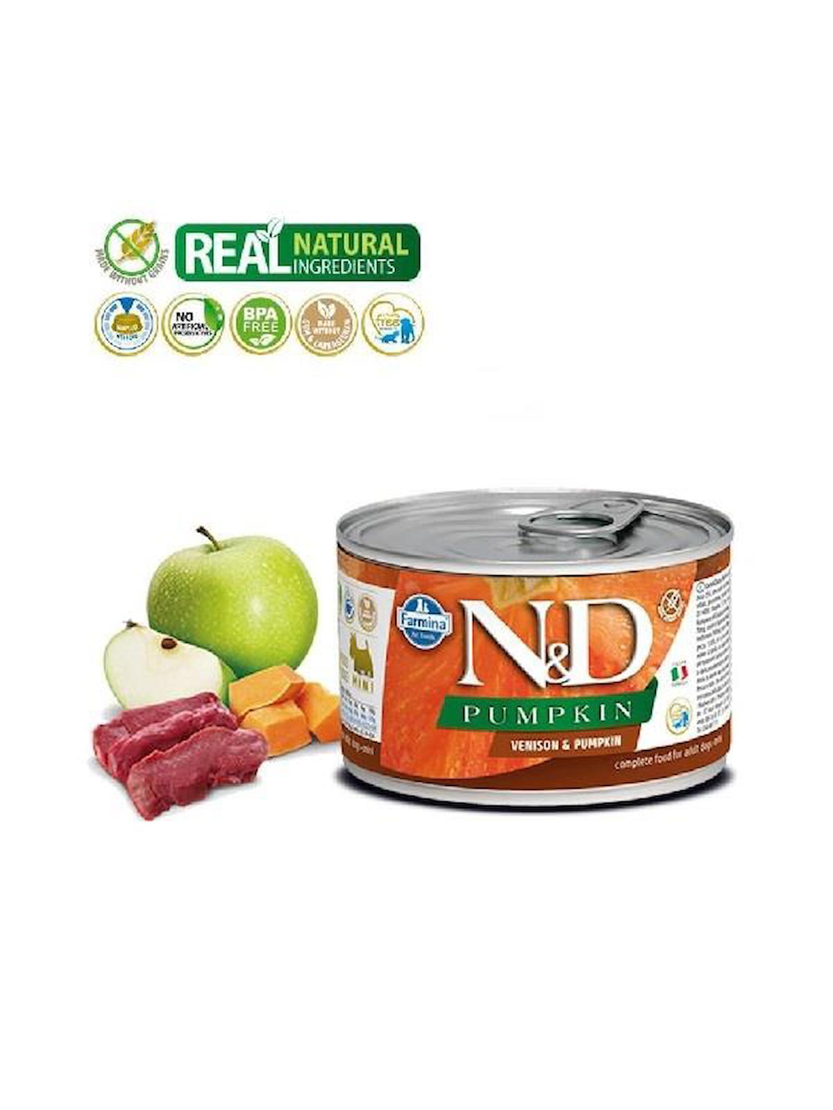 N&D Pumpkin Bal Kabaklı ve Geyik Eti Yetişkin Yaş Köpek Maması 140 gr Tekli
