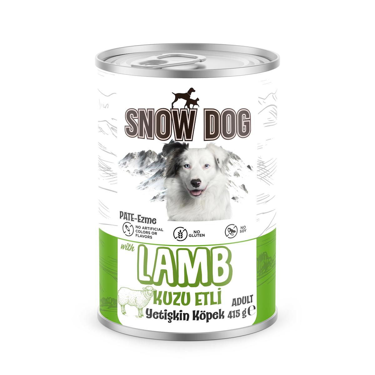 Snow Dog Kuzu Etli Yetişkin Yaş Köpek Maması 400 gr Tekli