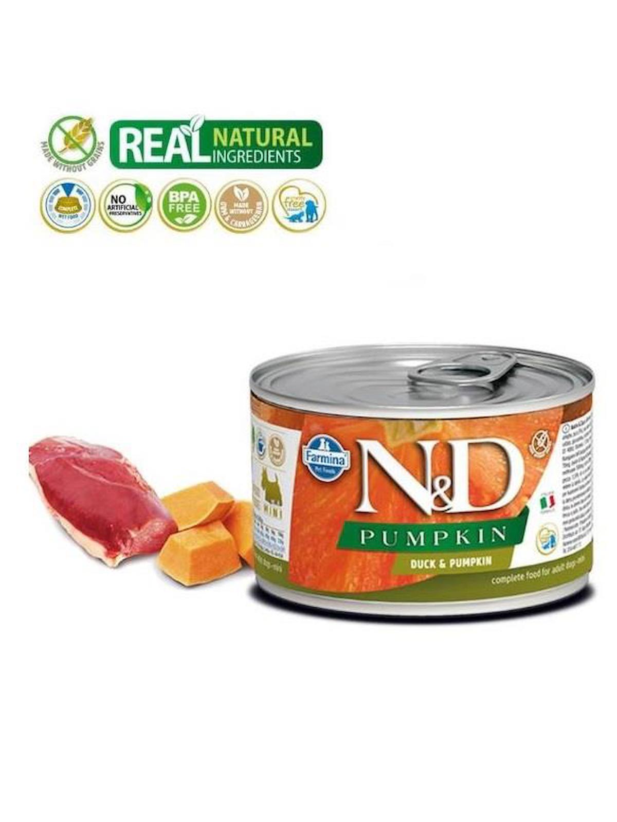 N&D Pumpkin Bal Kabaklı ve Ördekli Yetişkin Yaş Köpek Maması 140 gr Tekli