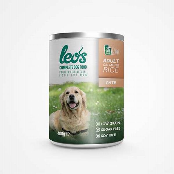 Leo'S Pate Pirinçli ve Somonlu Ezme Yetişkin Yaş Köpek Maması 400 gr 6'lı