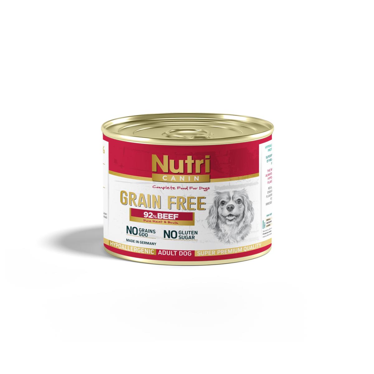 Nutri Canin Grain Free Biftekli Yetişkin Yaş Köpek Maması 200 gr Tekli