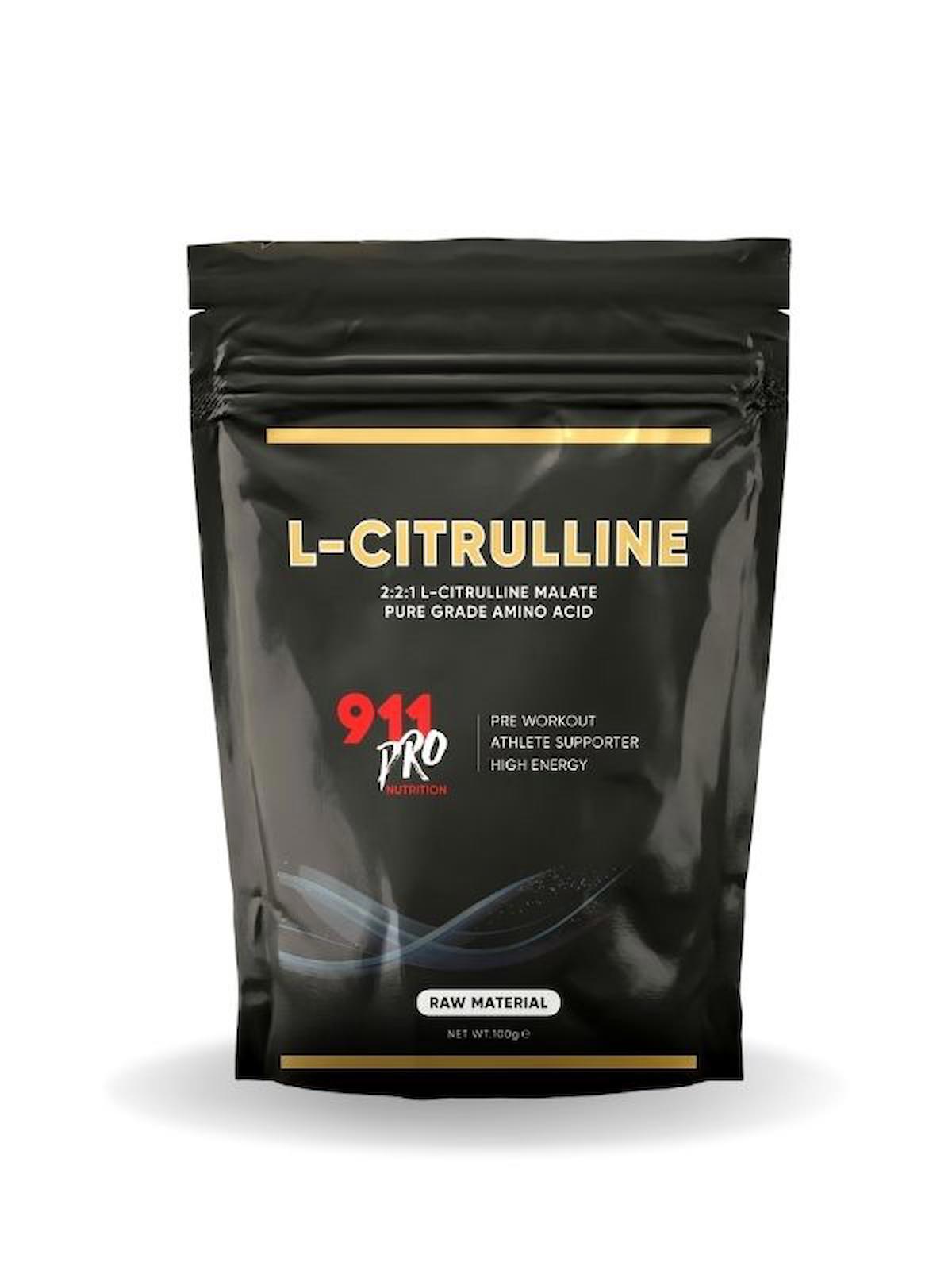 911 Pro Nutrition L-Citrulline Sade Yetişkin Bitkisel Besin Desteği 100 gr