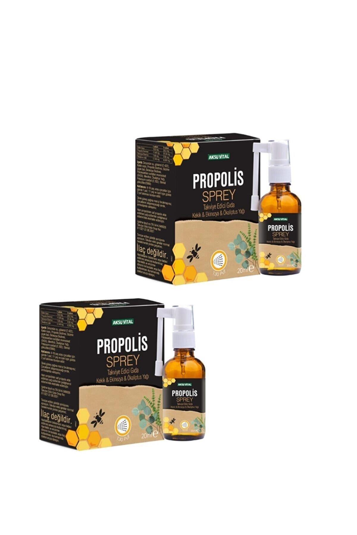 Aksu Vital Propolisli Sade Yetişkin Bitkisel Besin Desteği 2x20 ml