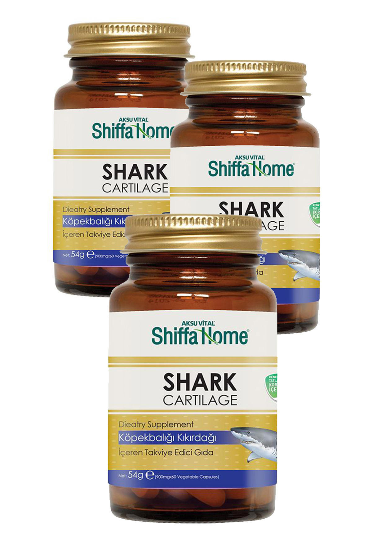 Shiffa Home Köpekbalığı Kıkırdağı Aromasız Yetişkin Bitkisel Besin Desteği 3x60 Kapsül