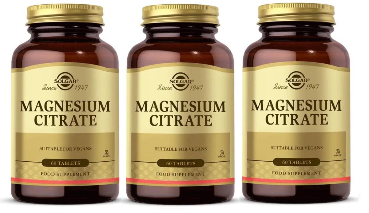 Solgar Magnezyum Sade Yetişkin Bitkisel Besin Desteği 3x60 Kapsül