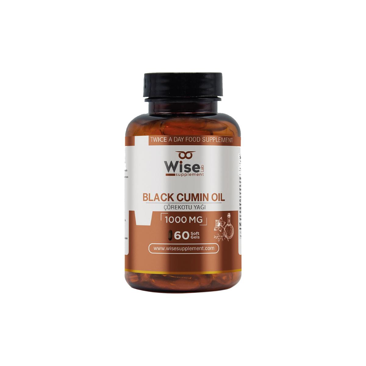 Wiselab Black Cumin Oil Sade Yetişkin Bitkisel Besin Desteği 60 Kapsül