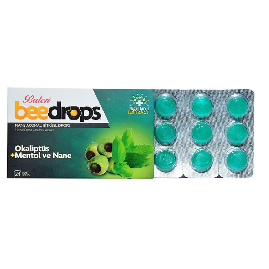 Balen Bee Drops Aromalı Yetişkin Bitkisel Besin Desteği 24 Pastil