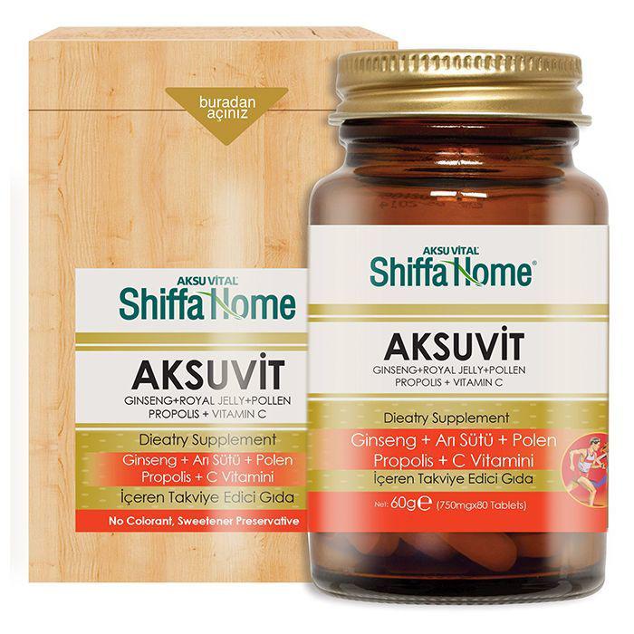 Aksu Vital Shiffa Home Sade Yetişkin Bitkisel Besin Desteği 80 Kapsül