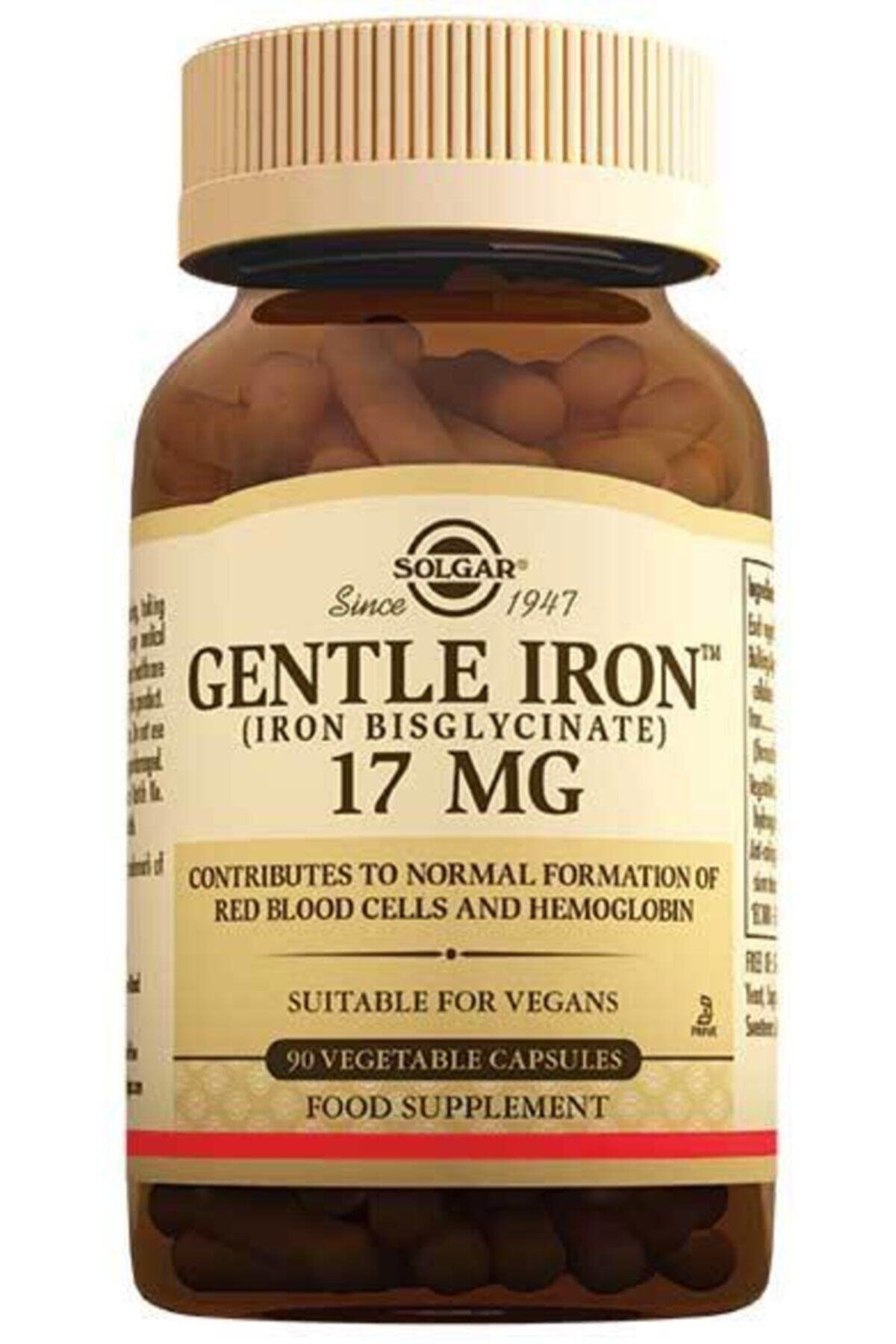 Solgar Gentle Iron Aromasız Yetişkin Bitkisel Besin Desteği 90 Kapsül