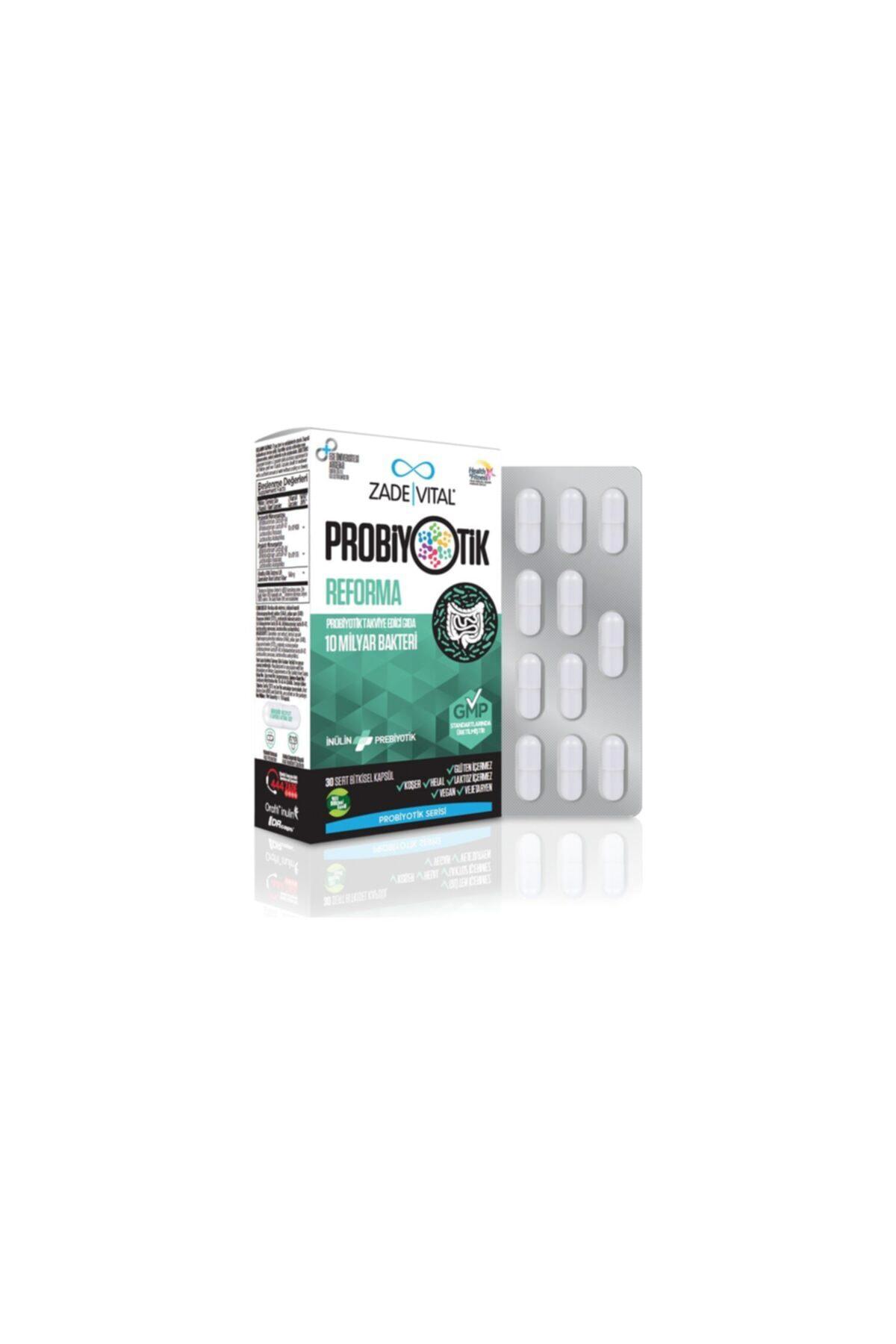 Zade Vital Probiyotik Reforma Aromasız Yetişkin Bitkisel Besin Desteği 30 Kapsül