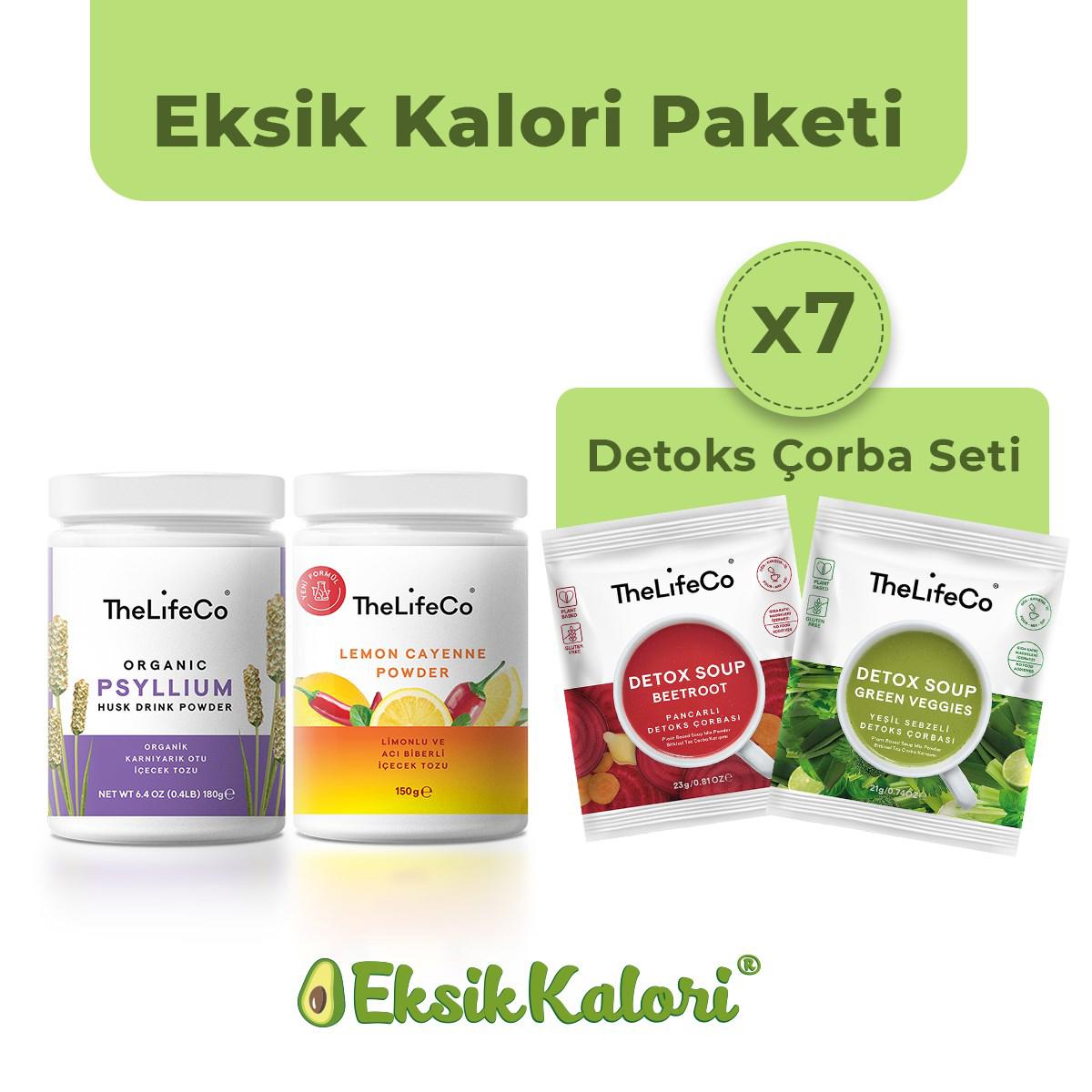 Thelifeco Eksik Kalori Diyet Paketi (Psyllium-Lemon Cayenne-Detoks Çorbası- Pancar Çorbası) Aromalı Yetişkin Bitkisel Besin Desteği 180 gr - 150 gr