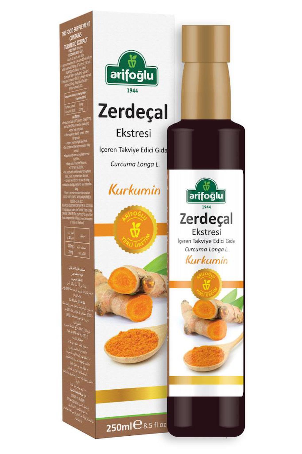 Arifoğlu Zerdeçal Aromalı Yetişkin Bitkisel Besin Desteği 250 ml