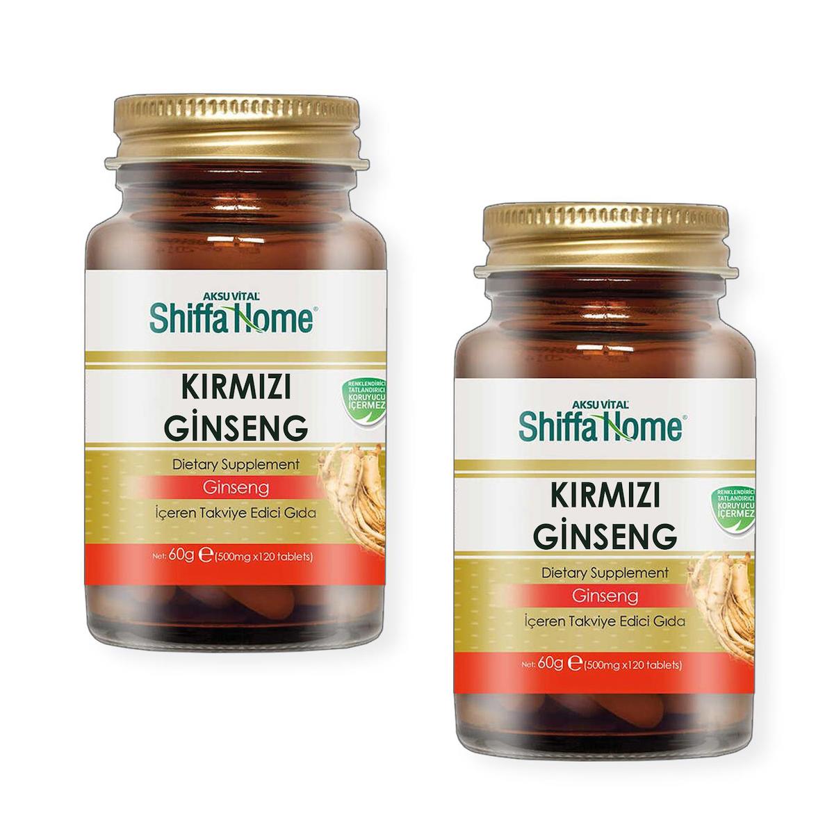 Shiffa Home Ginseng Aromasız Yetişkin Bitkisel Besin Desteği 2x120 Tablet