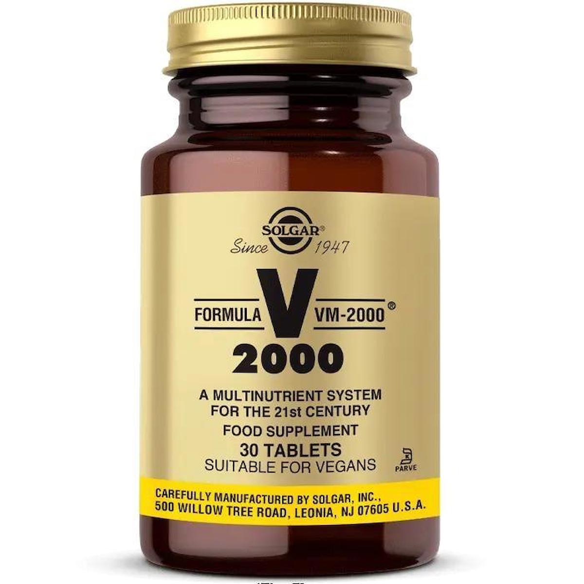 Solgar Multi Vitamin Aromasız Yetişkin Bitkisel Besin Desteği 30 Tablet