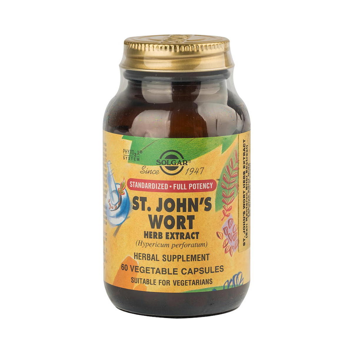 Solgar St. Johns Wort Herb Extract Aromasız Yetişkin Bitkisel Besin Desteği 60 Kapsül