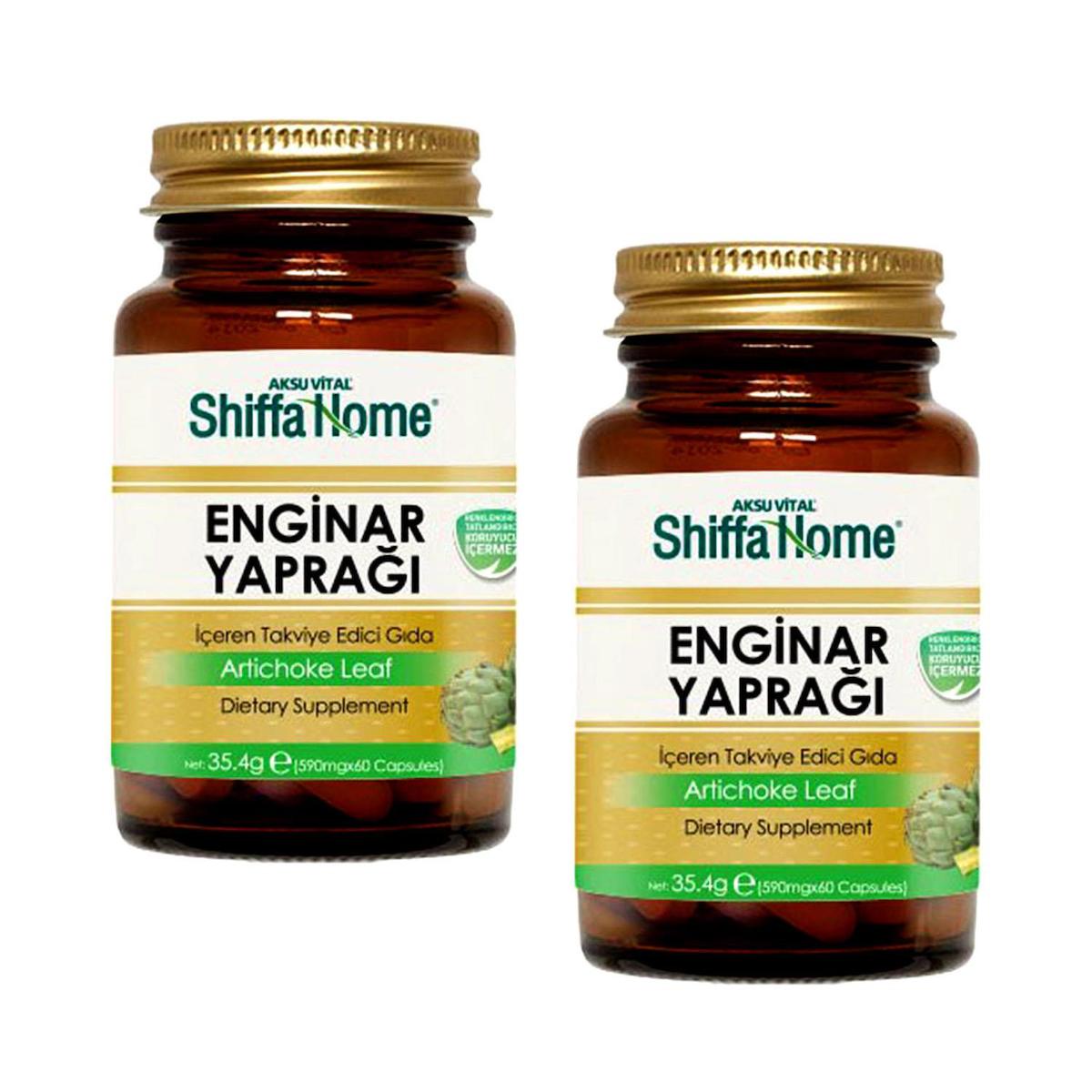 Shiffa Home Enginar Yaprağı Aromasız Yetişkin Bitkisel Besin Desteği 2x60 Kapsül