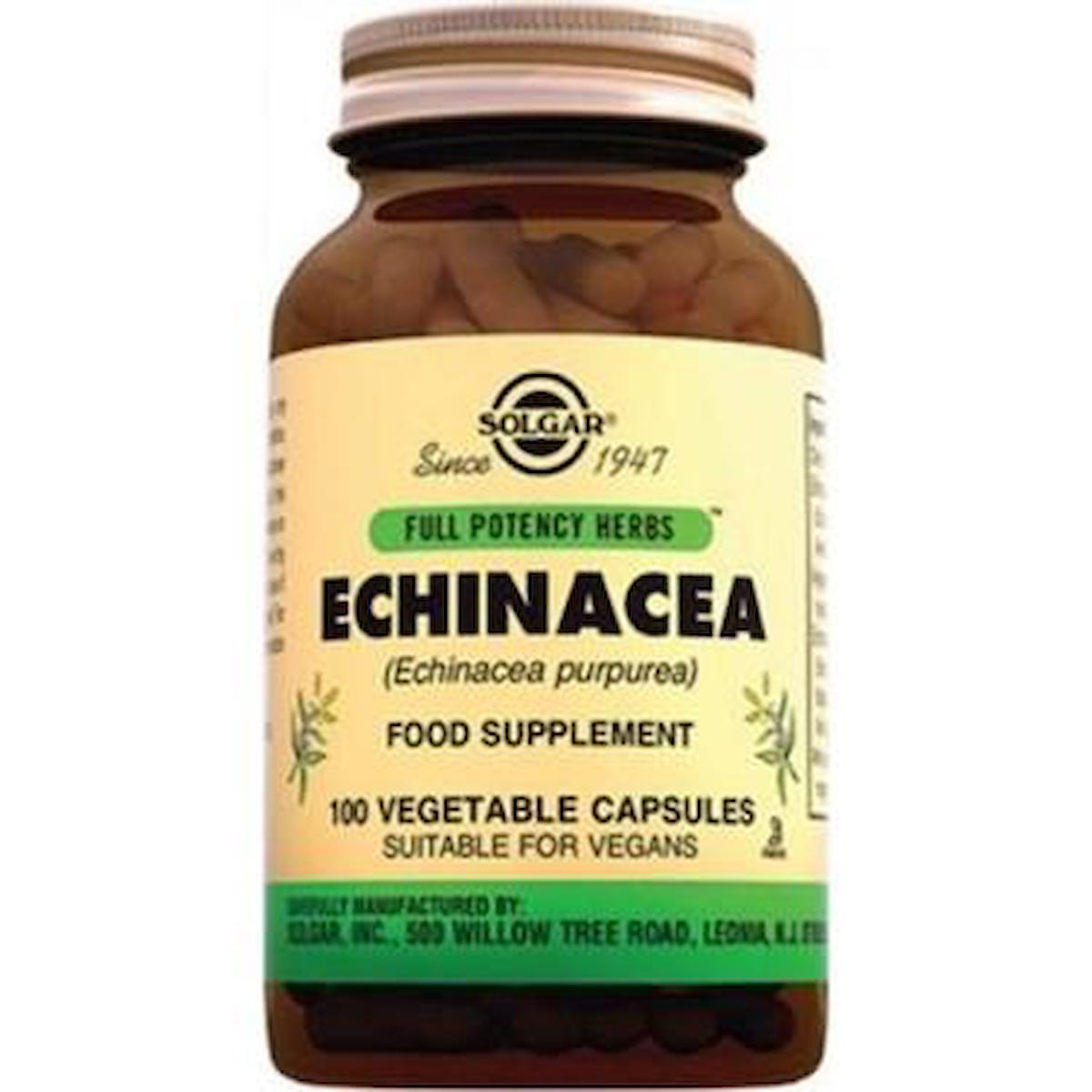 Solgar Echinacea Sade Yetişkin Bitkisel Besin Desteği 100 Kapsül