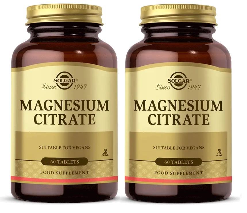 Solgar Magnezyum Sade Yetişkin Bitkisel Besin Desteği 2x60 Kapsül