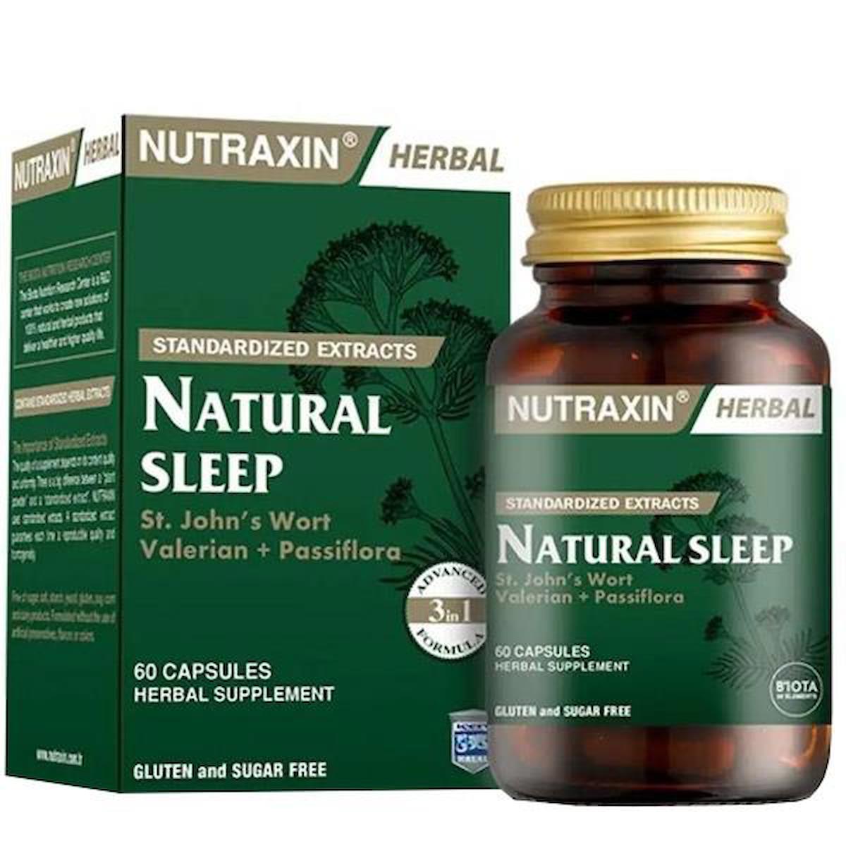 Nutraxin Herbal Sade Yetişkin Bitkisel Besin Desteği 60 Kapsül