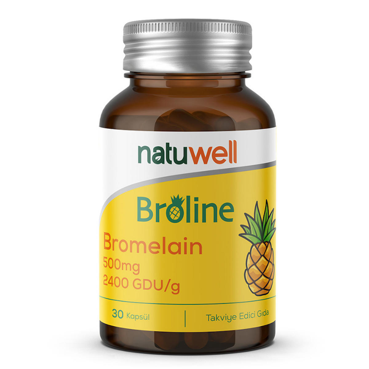 Natuwell Bromelain Sade Çocuk Bitkisel Besin Desteği 30 Kapsül
