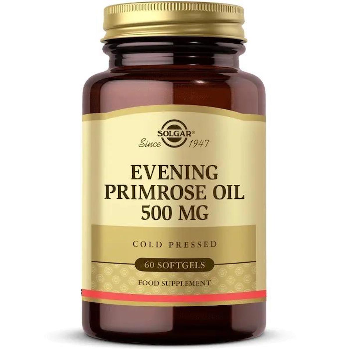 Solgar Evening Primrose Oil Aromasız Yetişkin Bitkisel Besin Desteği 60 Kapsül