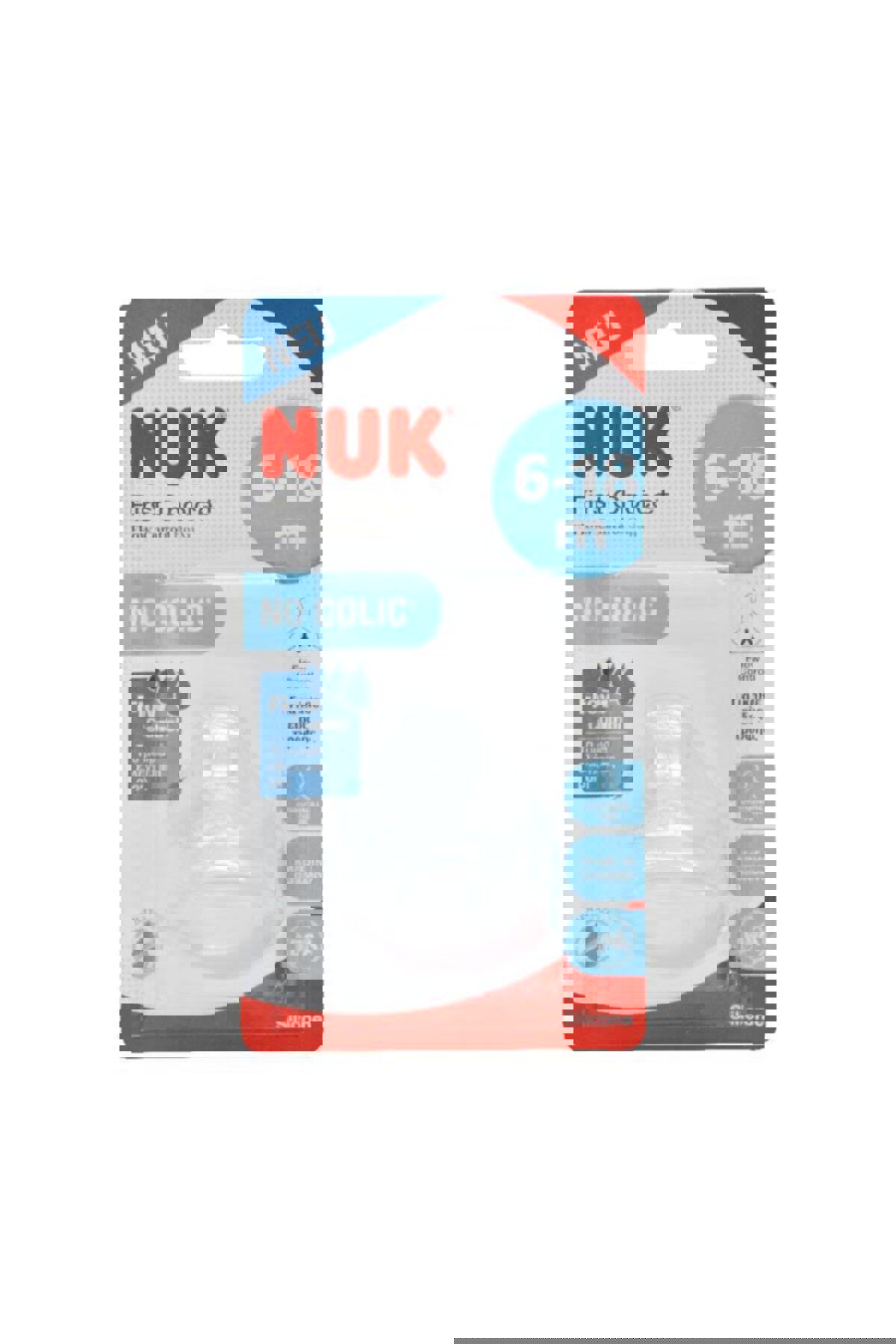 Nuk First Choice+ Silikon 6-18 Ay Hızlı Akışlı Geniş Ağızlı Damaklı Biberon Emziği