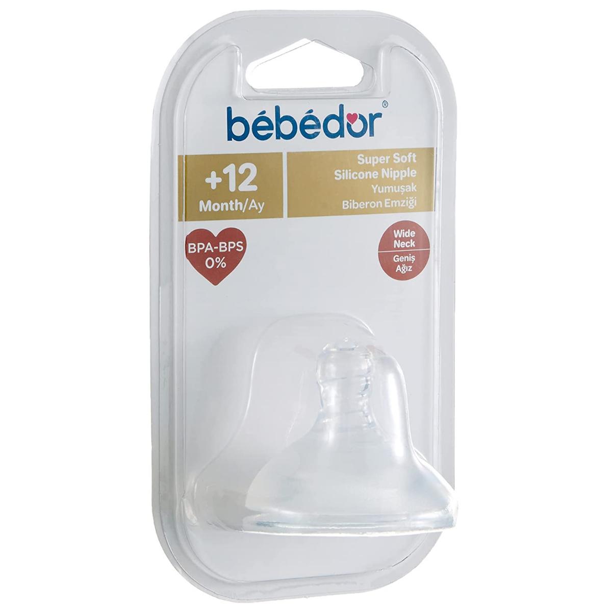Bebedor Silikon 12+ Ay Hızlı Akışlı Geniş Ağızlı Biberon Emziği