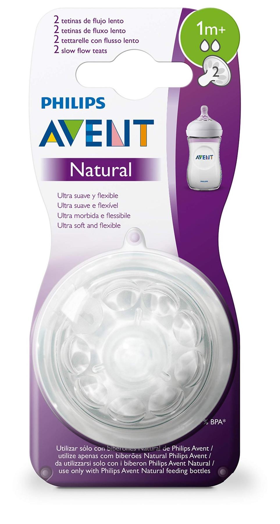 Philips Avent Natural Silikon 1+ Ay Orta Akışlı Geniş Ağızlı Biberon Emziği