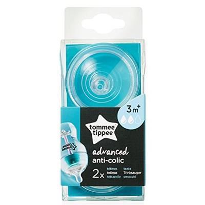 Tommee Tippee Advanced Silikon 3+ Ay Orta Akışlı Geniş Ağızlı 2'li Biberon Emziği