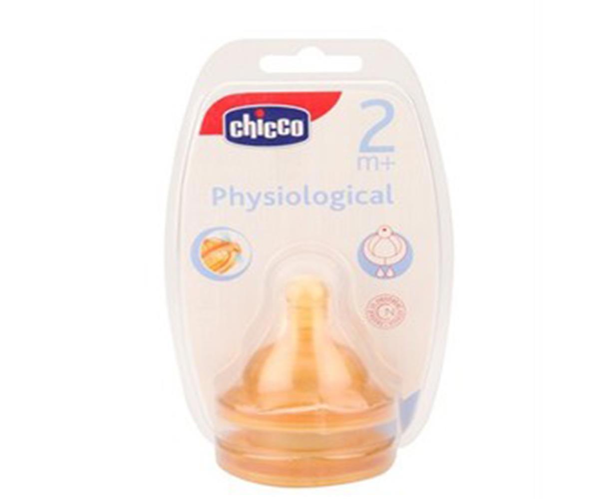 Chicco Fizyolojik Kauçuk 2+ Ay Orta Akışlı Geniş Ağızlı 2'li Biberon Emziği