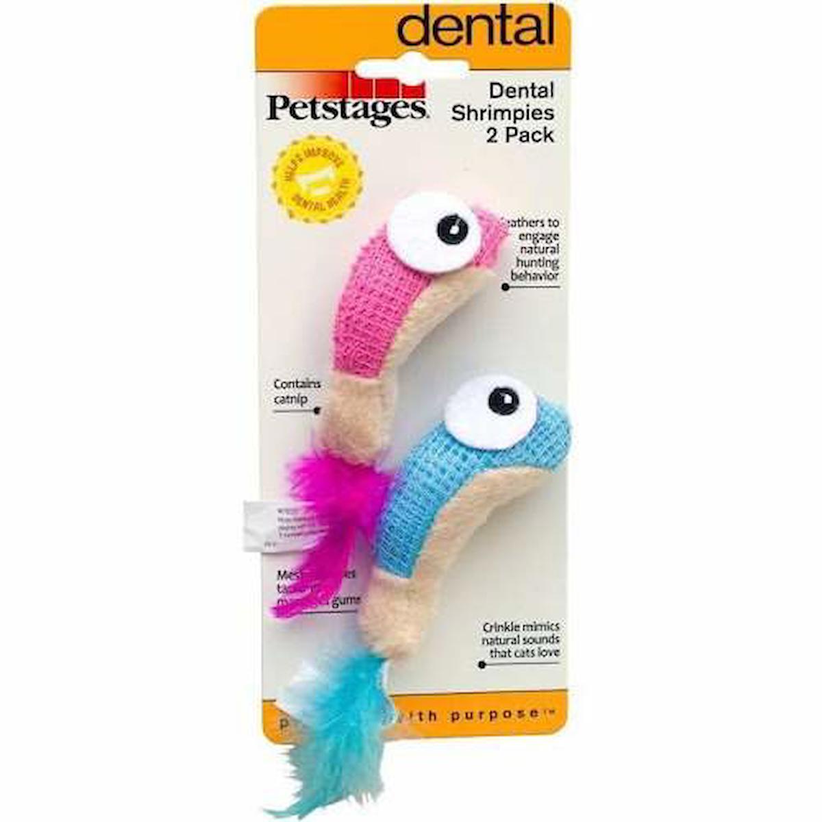 Petstages Dental Shrimpies Tüylü Isırma Yavru-Yetişkin Fare Kedi Oyuncağı