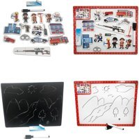 Farbu Oyuncak 6'lı Paket Eğitici Şekilli Magnet Puzzle ve Çift Taraflı Yazı Tahtası 3+ Yaş Üzeri Çocuklar Için Beyaz - Kara Tahta Eşleştirme Manyetik Puzzle