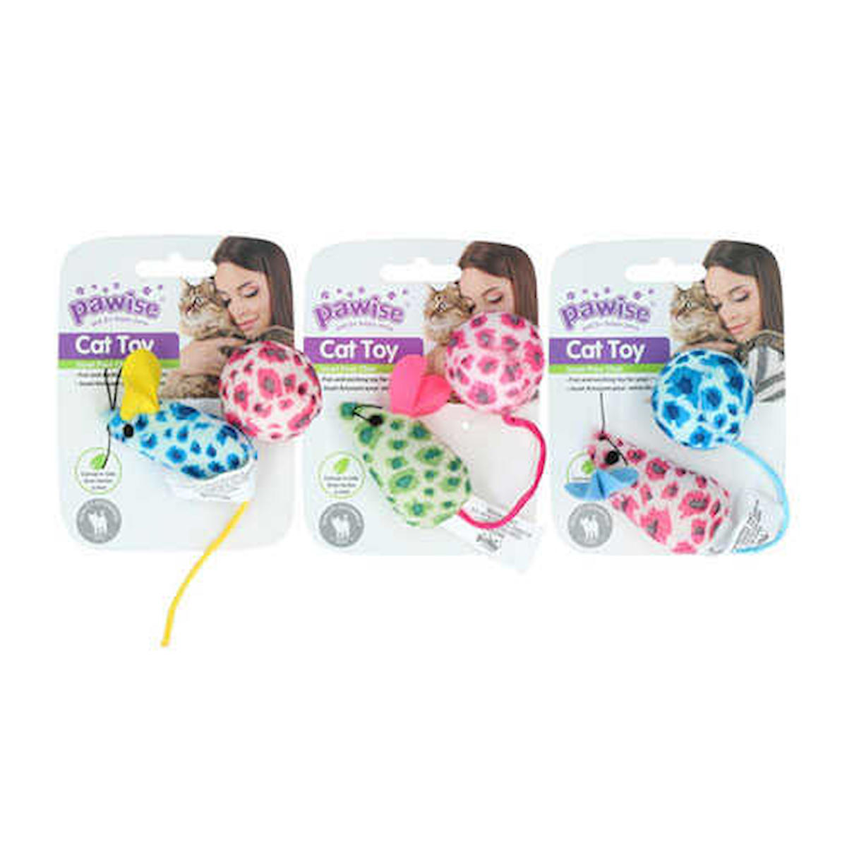 Pawise Simple Cat Peluş Isırma Yavru-Yetişkin Fare Kedi Oyuncağı
