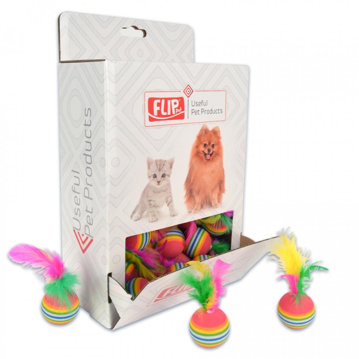Pıwo 011 Hareketli Tüylü Isırma Yavru-Yetişkin Top Kedi Oyuncağı