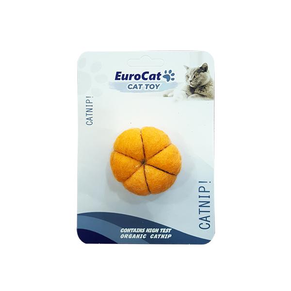 Eurocat Kedi Otlu Isırma Yavru-Yetişkin Balkabağı Kedi Oyuncağı