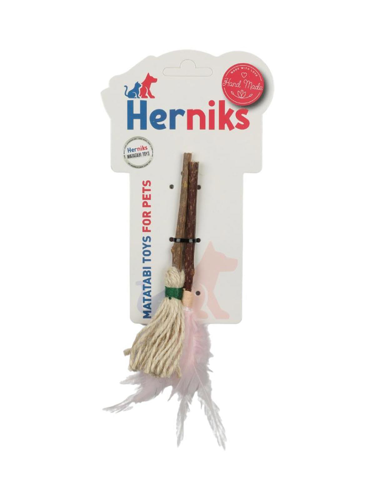 Herniks Hareketli Tüylü Isırma Yavru-Yetişkin Çubuk Kedi Oyuncağı