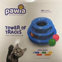 Pawia Tower Of Tracks Hareketli Isırma Yavru-Yetişkin Top Kedi Oyuncağı