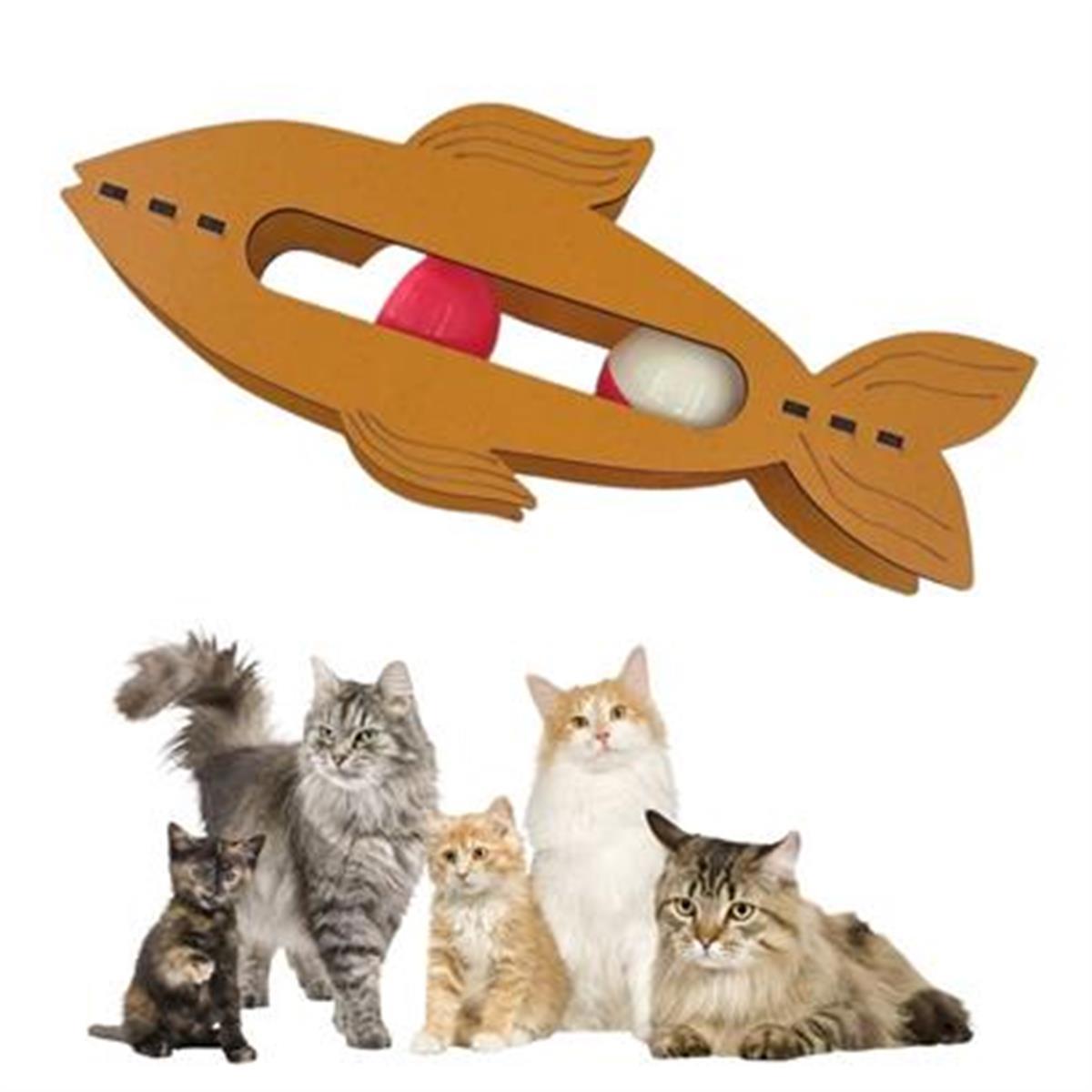 Ofüm Sesli Yakalama Yavru-Yetişkin Balık Kedi Oyuncağı
