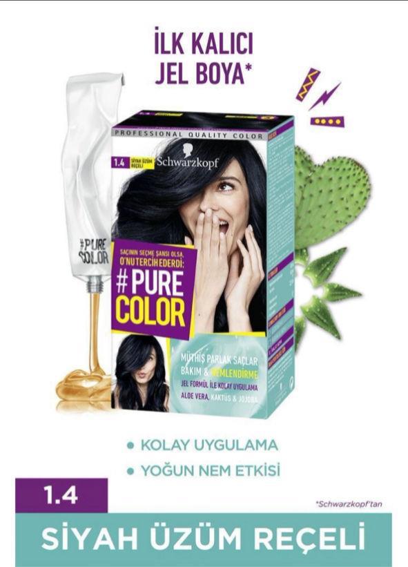 Schwarzkopf 1.4 Siyah Üzüm Reçeli Krem Saç Boyası