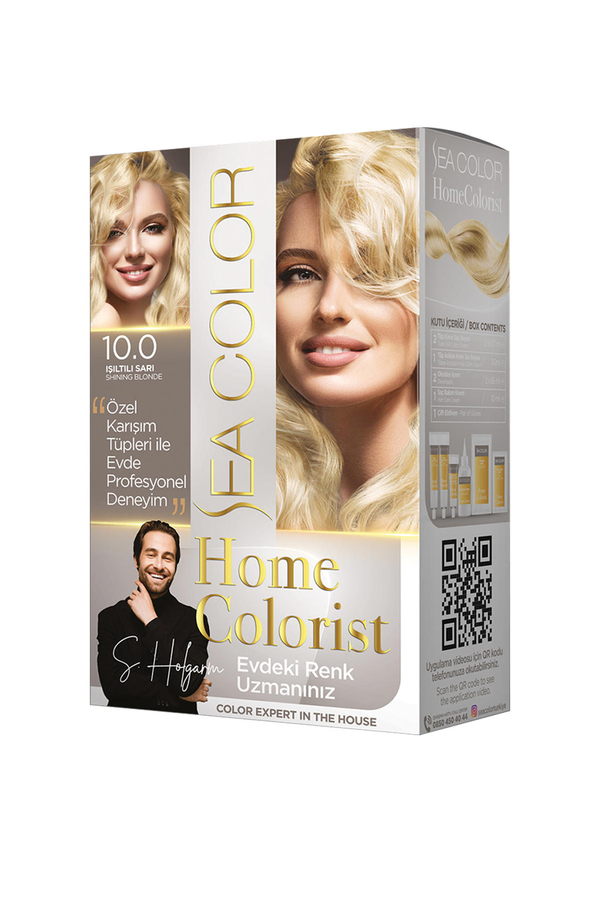 Sea Color 10.0 Işıltılı Sarı Krem Saç Boyası