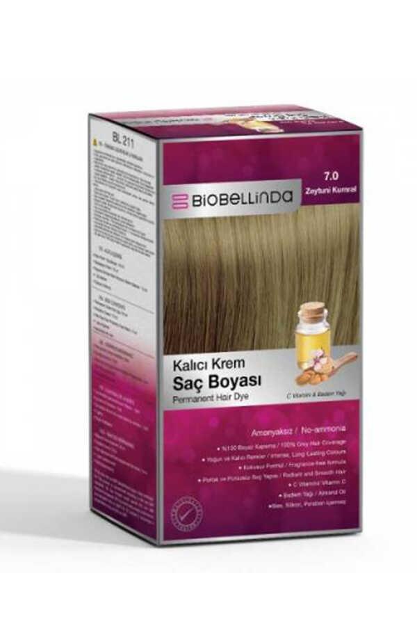 BioBellinda 7.0 Zeytuni Kumral Amonyaksız Krem Saç Boyası 50 ml