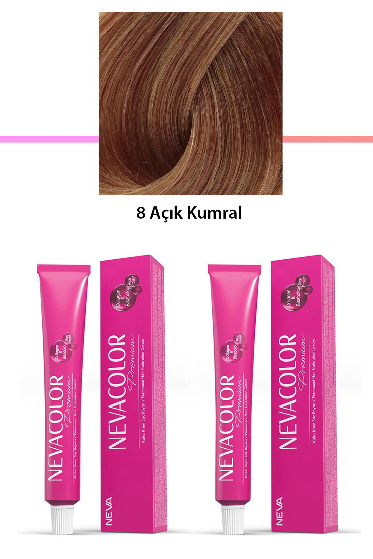 Nevacolor 8 Açık Kumral Organik Krem Saç Boyası 50 gr