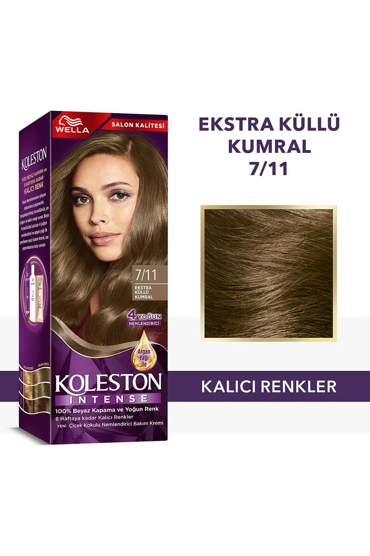Wellax 7.11 Ekstra Küllü Kumral Krem Saç Boyası 50 ml