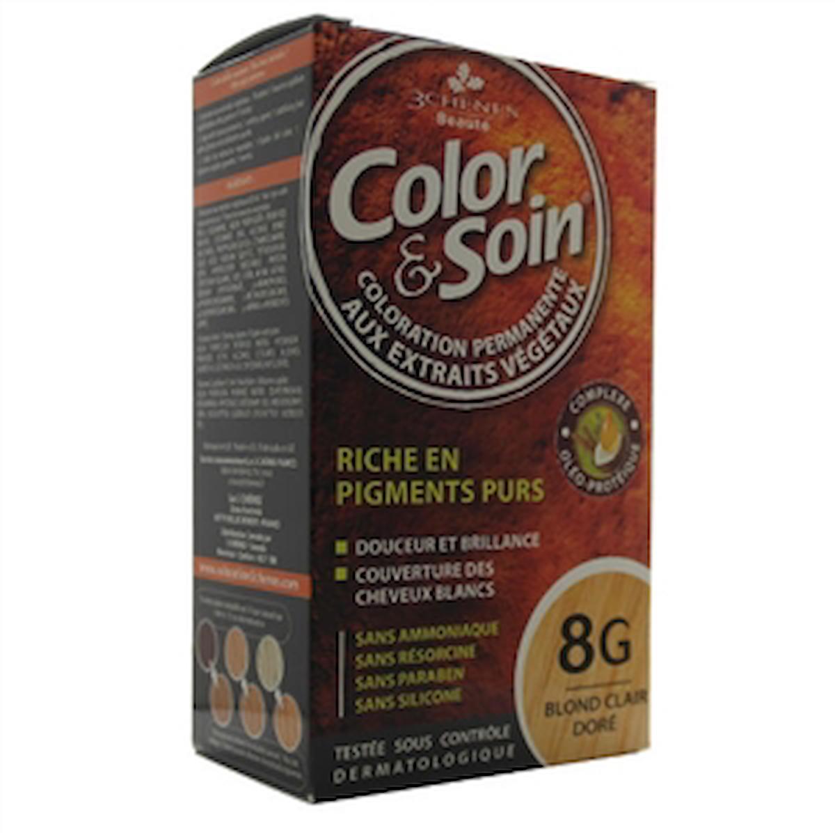 Color Soin 8G Açık Bakır Sarı Organik Krem Saç Boyası 120 ml