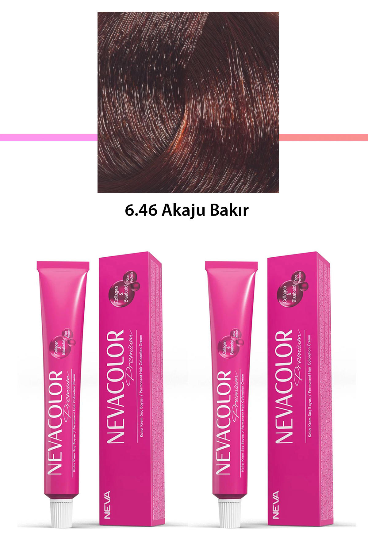 Nevacolor 6.46 Akaju Bakır Organik Krem Saç Boyası 50 gr