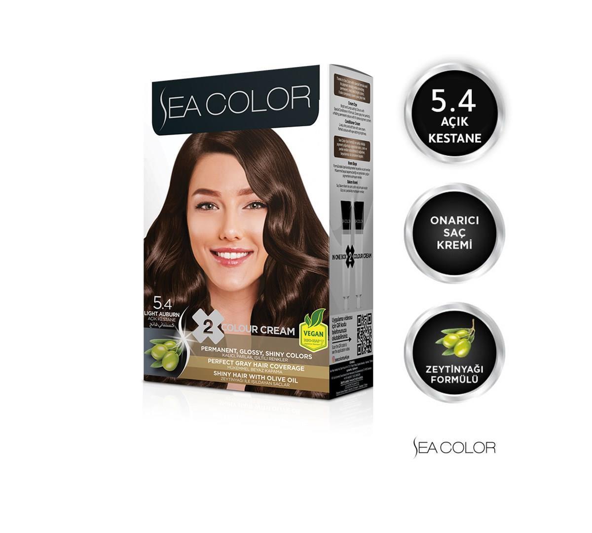 Sea Color 5.4 Açık Kestane Krem Saç Boyası