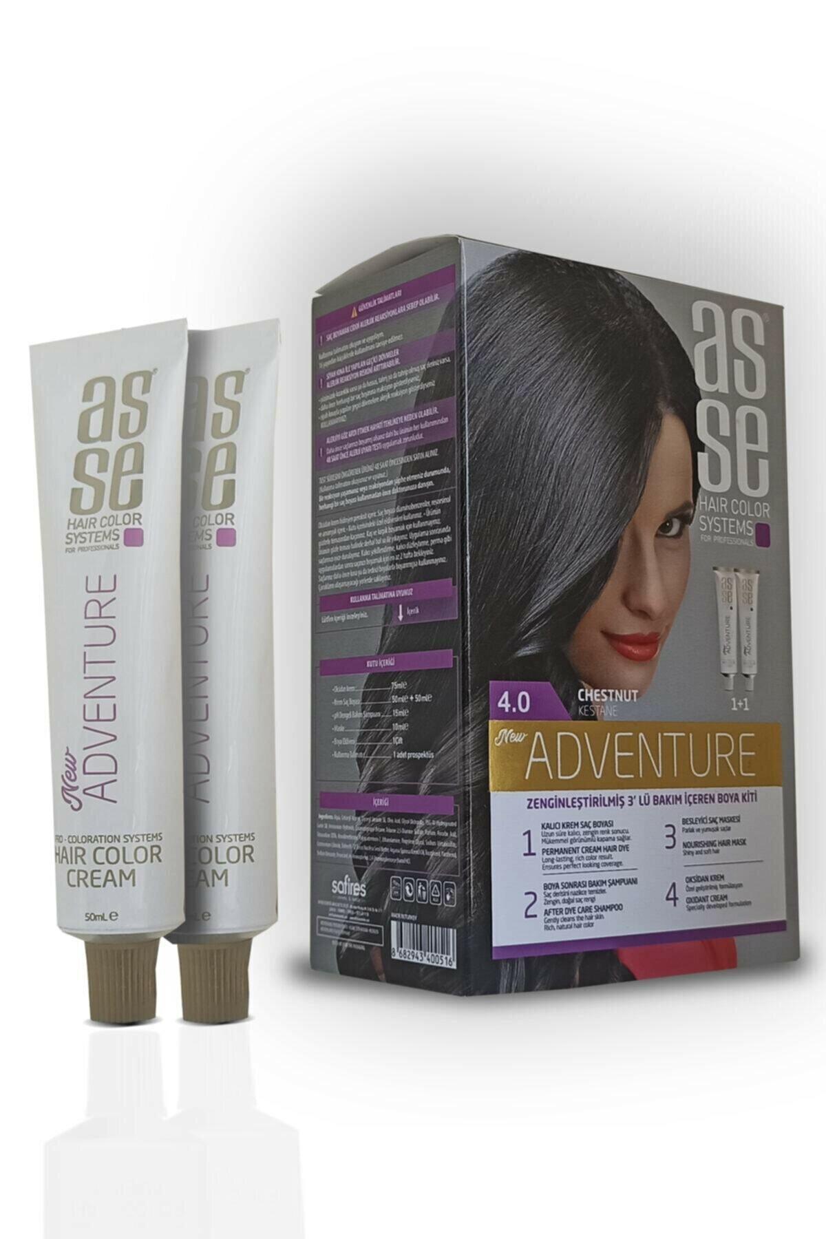 Asse 4.0 Kestane Krem Saç Boyası 2x50 ml