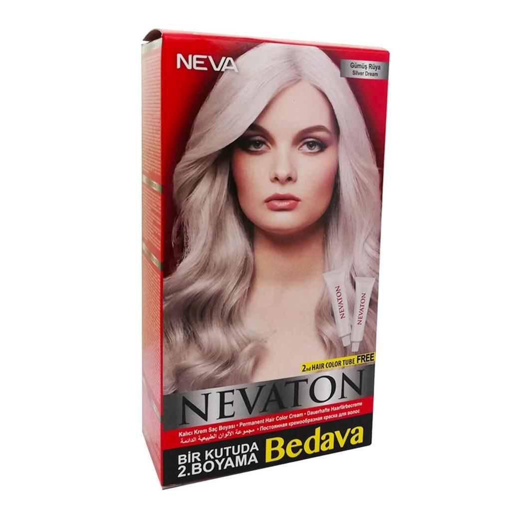 Nevaton Set Gümüş Rüya Krem Saç Boyası 2x50 ml