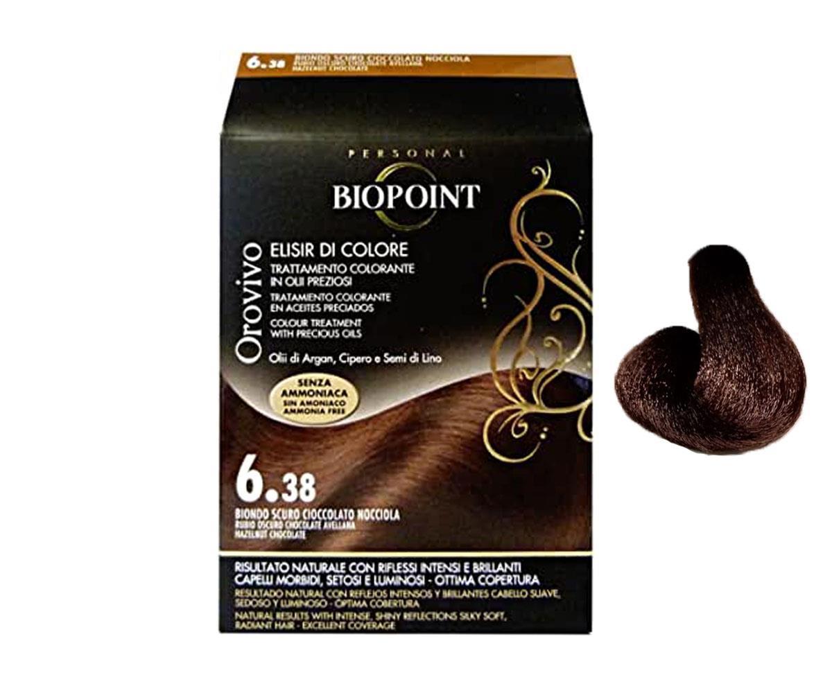 Biopoint 6.38 Fındık Çikolata Amonyaksız Krem Saç Boyası 60 ml